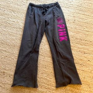 Gray pink sweatpants